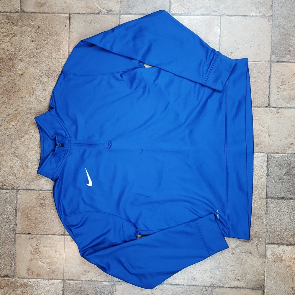 Nike Dri Fit Royal Blue quarter zip pullover Size XL